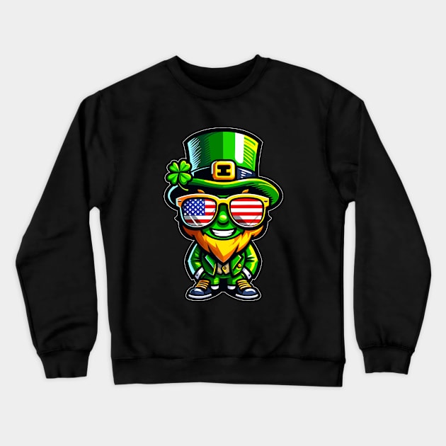 USA Funny St Patricks Day Crewneck Sweatshirt by eighttwentythreetees